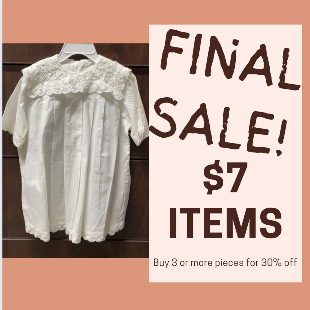 Girls size 6 Lace trimmed Top
